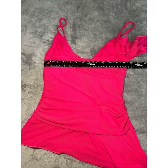 Olia Top Womens Size Small Pink Tank Asymmetric Ruched Draped Sleeveless NWT - Picture 6 of 8